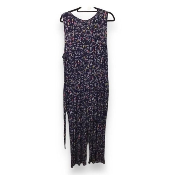 Bobeau Women’s Plus Sleeveless Wrap Front Jumpsuit, Blue Nautica, size 2X - Picture 2 of 9